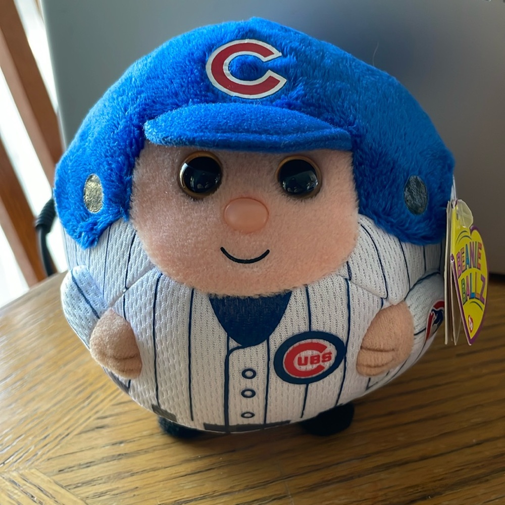 Chicago Cubs 5 Inch TY Beanie Baby Ballz Balls Plush NWT MLB Baseball Uniform